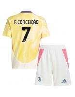 Juventus Francisco Conceicao #7 Vieraspaita Lasten 2024-25 Lyhythihainen (+ shortsit)